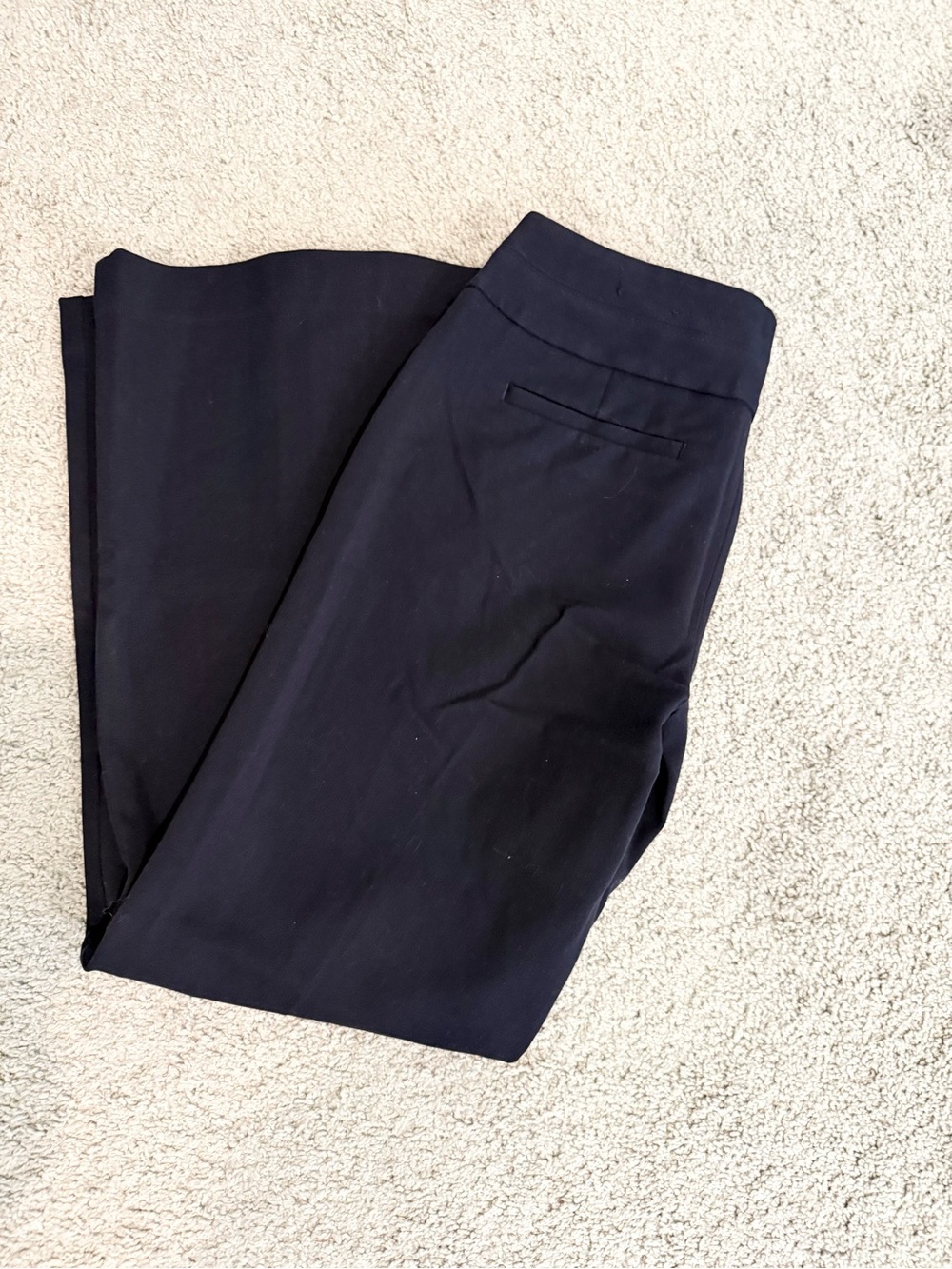 Express Navy Wide Waistband Editor Pants